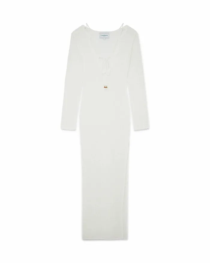 Casablanca Paris Dresses Cut Out Boucle Sheer Dress 8211 Women