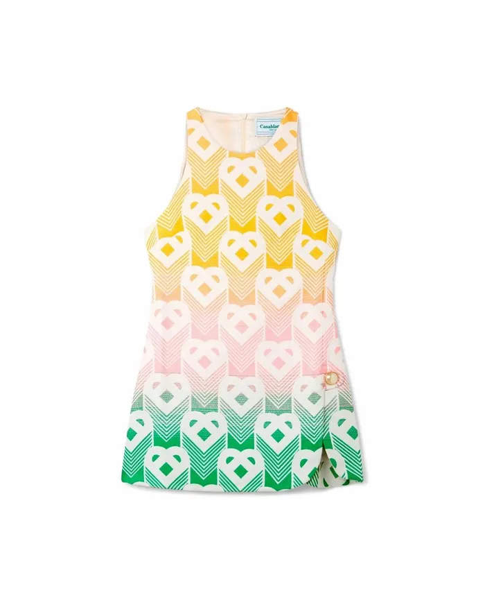 Casablanca Paris Dresses Heart Monogram Gradient Shift Dress 8211 Women