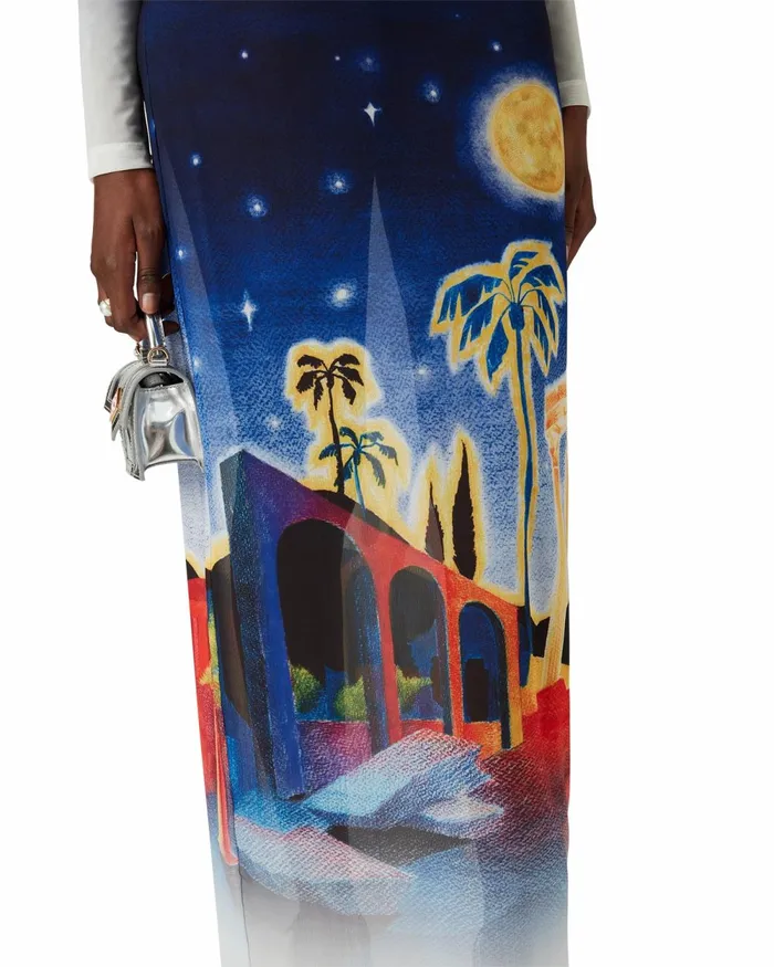 Casablanca Paris Dresses Midnight Acropolis Mesh Dress 8211 Women