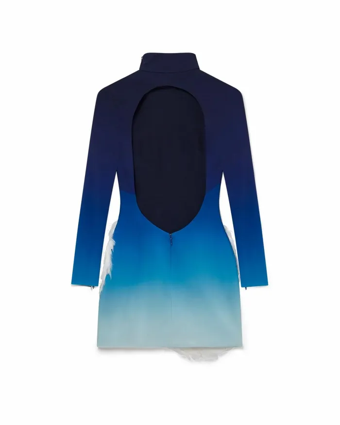 Casablanca Paris Dresses Midnight Gradient Swan Mini Dress 8211 Women