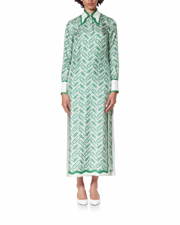 Casablanca Paris Dresses Ping Pong Monogram Silk Dress 8211 Women Casablanca Paris Dresses Ping Pong Monogram Silk Dress 8211 Women
