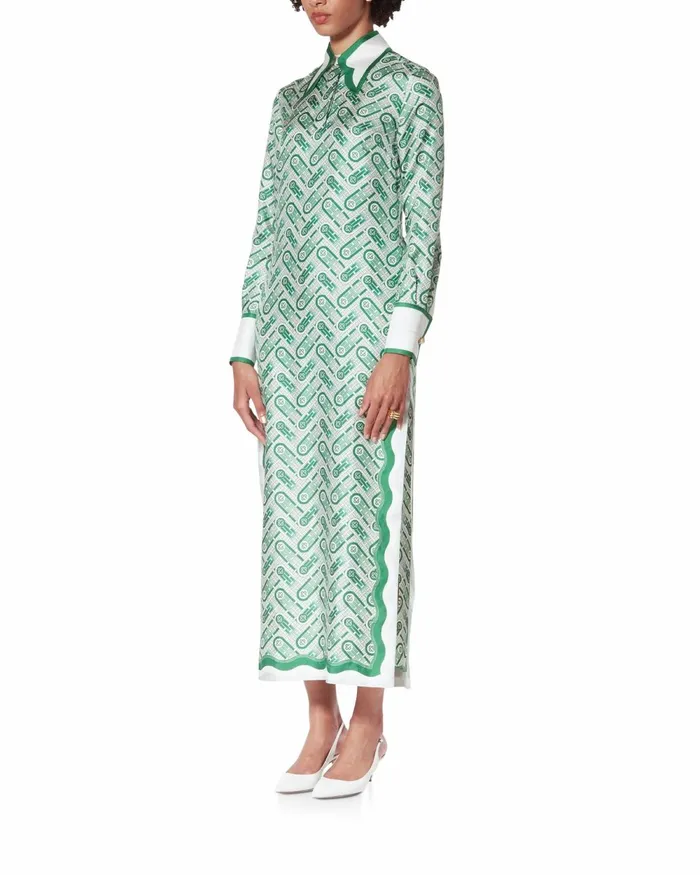 Casablanca Paris Dresses Ping Pong Monogram Silk Dress 8211 Women Casablanca Paris Dresses Ping Pong Monogram Silk Dress 8211 Women