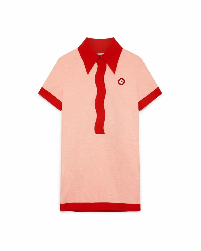 Casablanca Paris Dresses Pink Wave Polo Dress 8211 Women