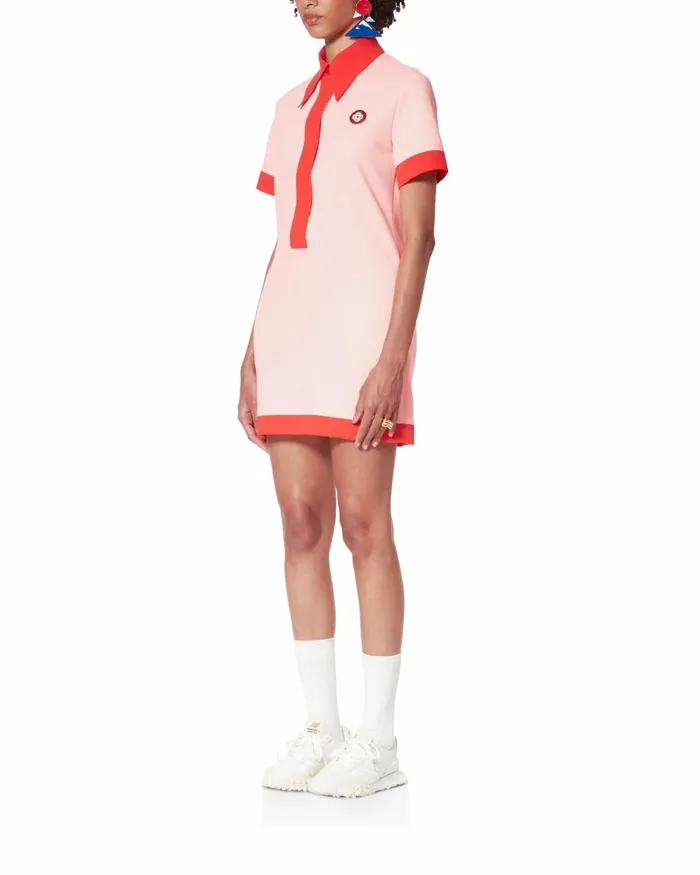 Casablanca Paris Dresses Pink Wave Polo Dress 8211 Women
