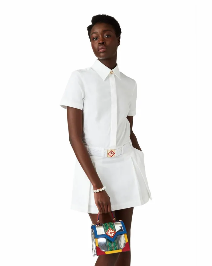 Casablanca Paris Dresses Pleated Cotton Tennis Dress 8211 Women