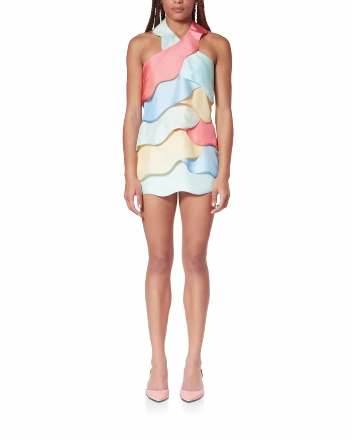 Casablanca Paris Dresses Rainbow Gradient Halterneck Dress 8211 Women