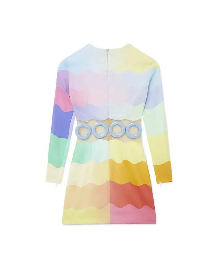Casablanca Paris Dresses Rainbow Wave CutOut Mini Dress 8211 Women