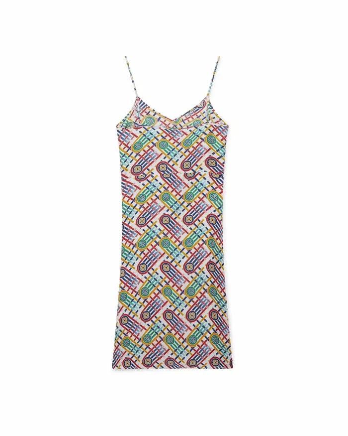 Casablanca Paris Dresses Tennis Monogram Silk Slip Dress 8211 Women Casablanca Paris Dresses Tennis Monogram Silk Slip Dress 8211 Women