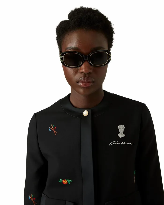 Casablanca Paris Eyewear Black Laurel Sunglasses 8211 MenWomen Casablanca Paris Eyewear Black Laurel Sunglasses 8211 MenWomen