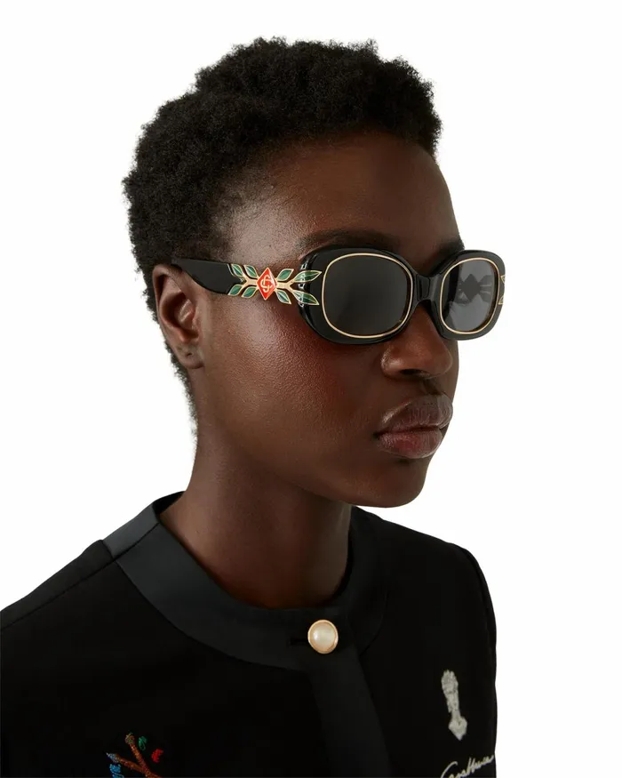 Casablanca Paris Eyewear Black Laurel Sunglasses 8211 MenWomen Casablanca Paris Eyewear Black Laurel Sunglasses 8211 MenWomen