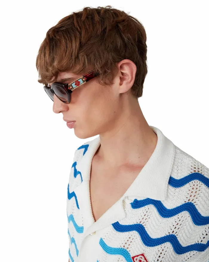 Casablanca Paris Eyewear Black The Classic Metope Sunglasses 8211 MenWomen Casablanca Paris Eyewear Black The Classic Metope Sunglasses 8211 MenWomen