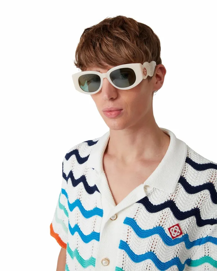 Casablanca Paris Eyewear Cream The Memphis Sunglasses 8211 MenWomen Casablanca Paris Eyewear Cream The Memphis Sunglasses 8211 MenWomen