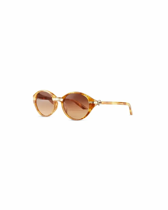 Casablanca Paris Eyewear Gold and Brown Cannes Sunglasses 8211 MenWomen