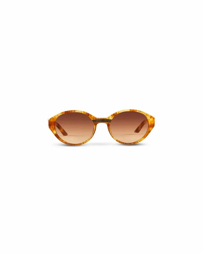 Casablanca Paris Eyewear Gold and Brown Cannes Sunglasses 8211 MenWomen