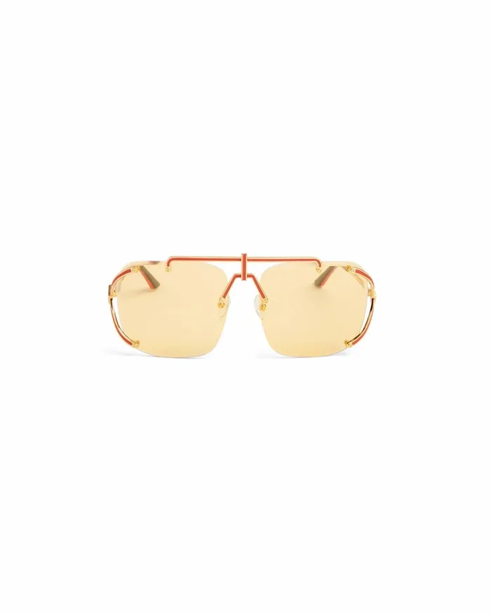 Casablanca Paris Eyewear Gold and Red The Pilot Sunglasses 8211 MenWomen Casablanca Paris Eyewear Gold and Red The Pilot Sunglasses 8211 MenWomen