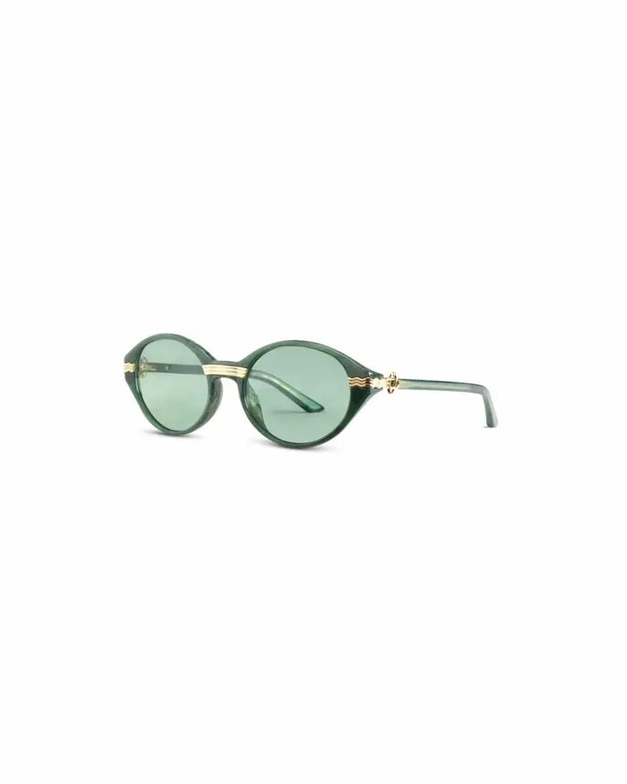 Casablanca Paris Eyewear Green and Gold Cannes Sunglasses 8211 MenWomen