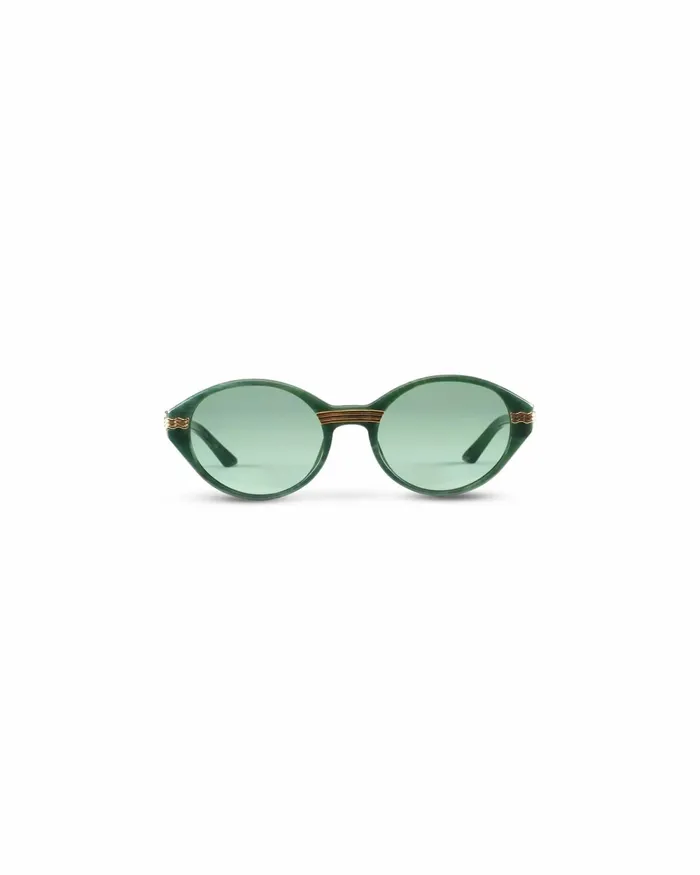 Casablanca Paris Eyewear Green and Gold Cannes Sunglasses 8211 MenWomen