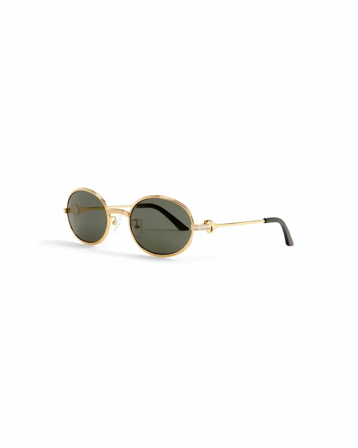 Casablanca Paris Eyewear Green and Gold The Hero Sunglasses 8211 MenWomen