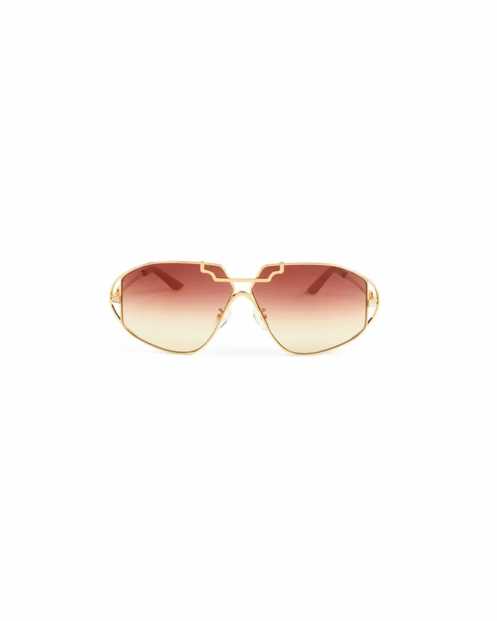Casablanca Paris Eyewear Orange and Gold The Avenida Sunglasses 8211 MenWomen Casablanca Paris Eyewear Orange and Gold The Avenida Sunglasses 8211 MenWomen