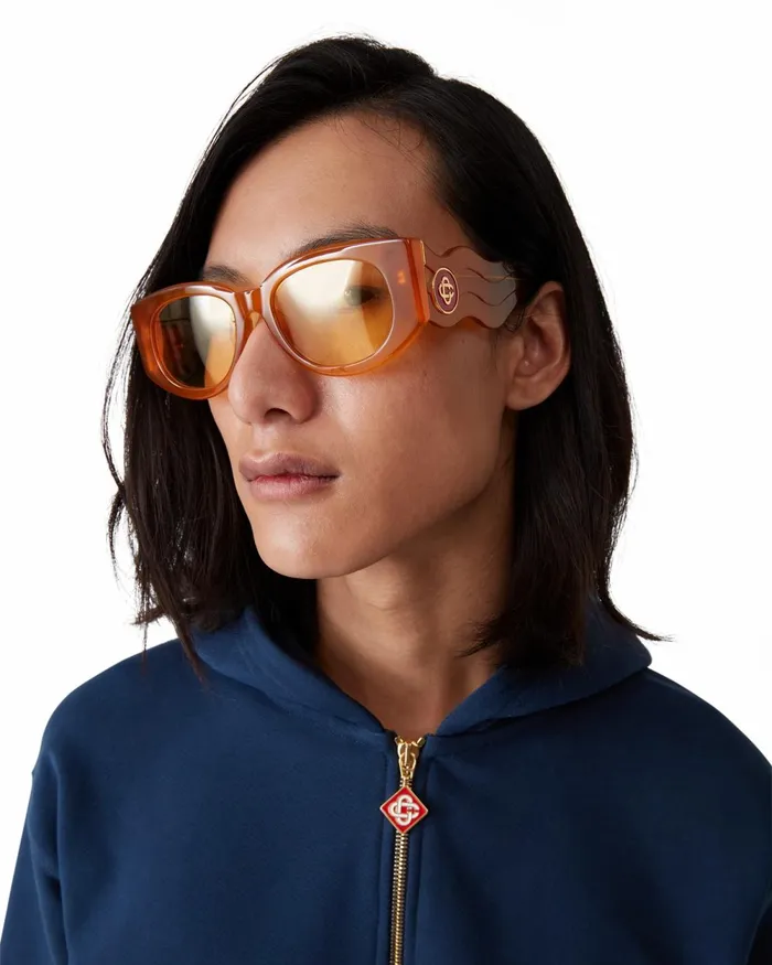 Casablanca Paris Eyewear Orange The Memphis Sunglasses 8211 MenWomen Casablanca Paris Eyewear Orange The Memphis Sunglasses 8211 MenWomen