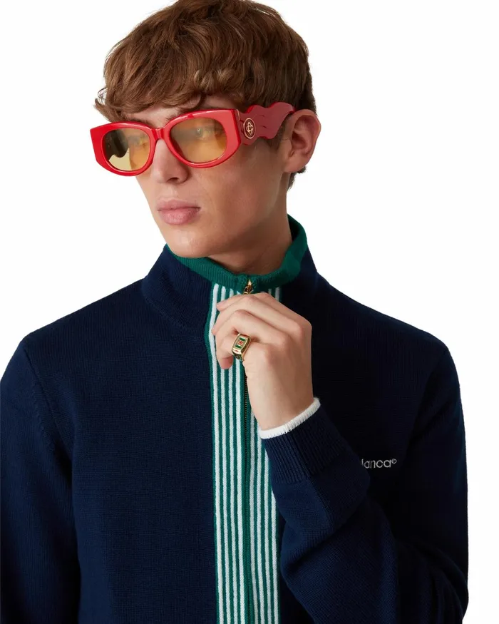 Casablanca Paris Eyewear Red The Memphis Sunglasses 8211 MenWomen
