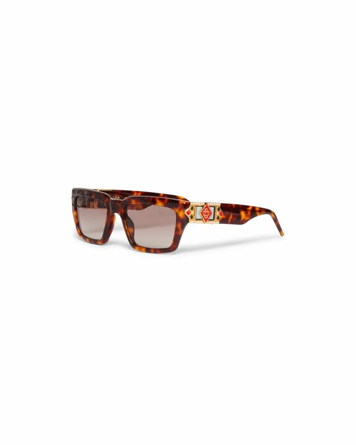 Casablanca Paris Eyewear Tortoiseshell The Square Metope Sunglasses 8211 MenWomen