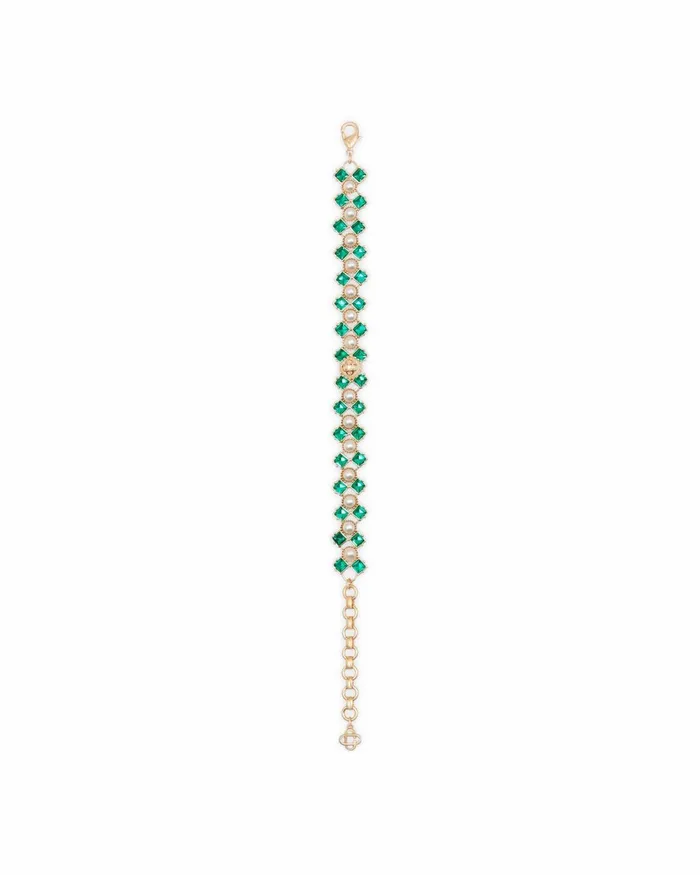 Casablanca Paris Jewellery Crystal and Pearl Bracelet 8211 MenWomen