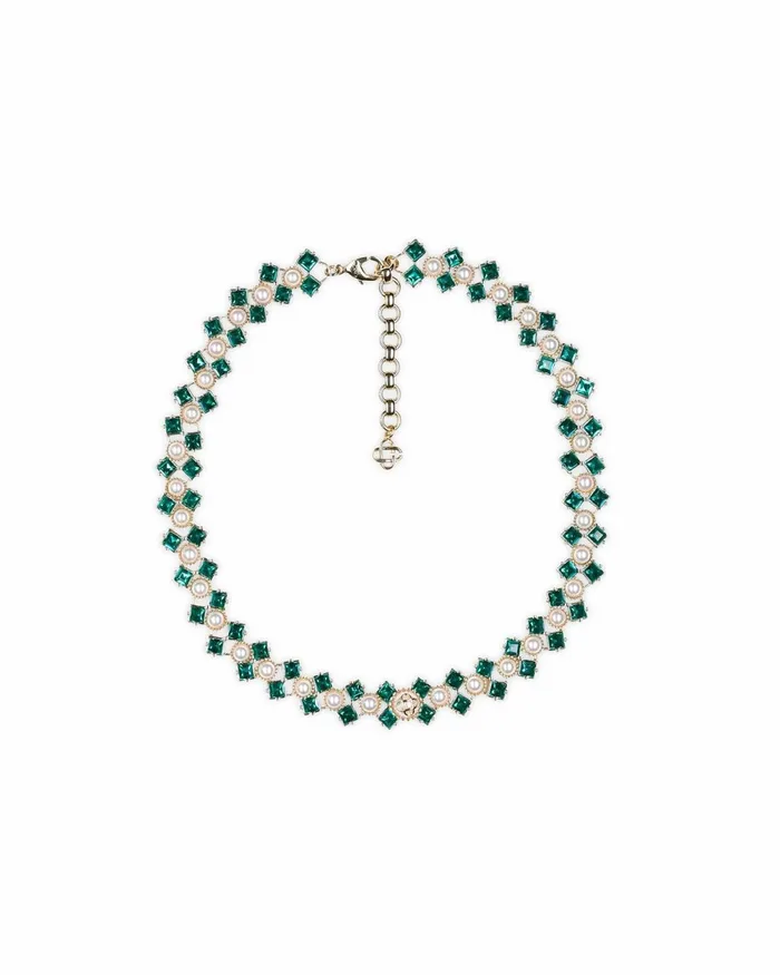 Casablanca Paris Jewellery Crystal and Pearl Necklace 8211 MenWomen