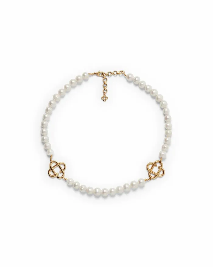 Casablanca Paris Jewellery Medium Pearl Logo Necklace 8211 MenWomen