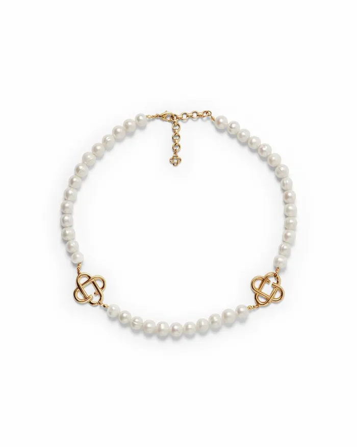 Casablanca Paris Jewellery Medium Pearl Logo Necklace 8211 MenWomen