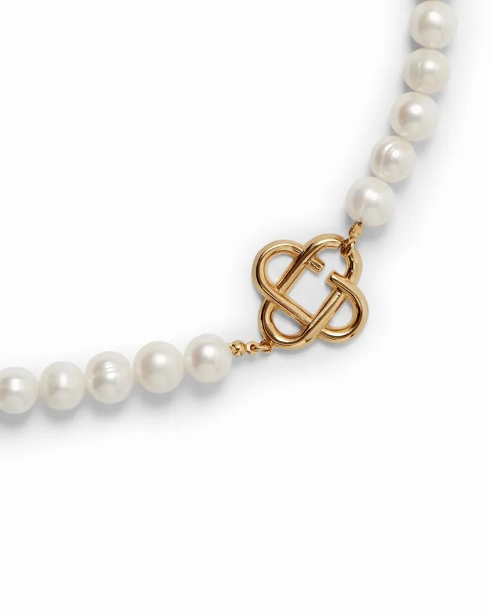 Casablanca Paris Jewellery Medium Pearl Logo Necklace 8211 MenWomen