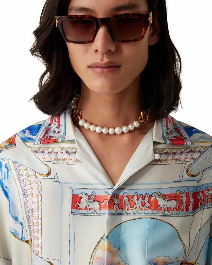 Casablanca Paris Jewellery Medium Pearl Logo Necklace 8211 MenWomen