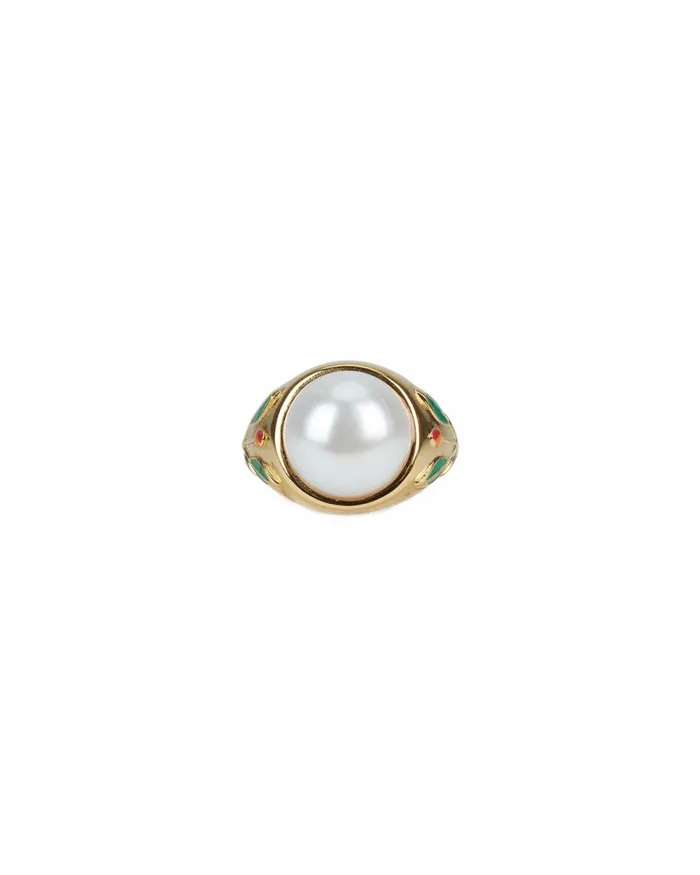 Casablanca Paris Jewellery Pearl Signet Ring 8211 MenWomen