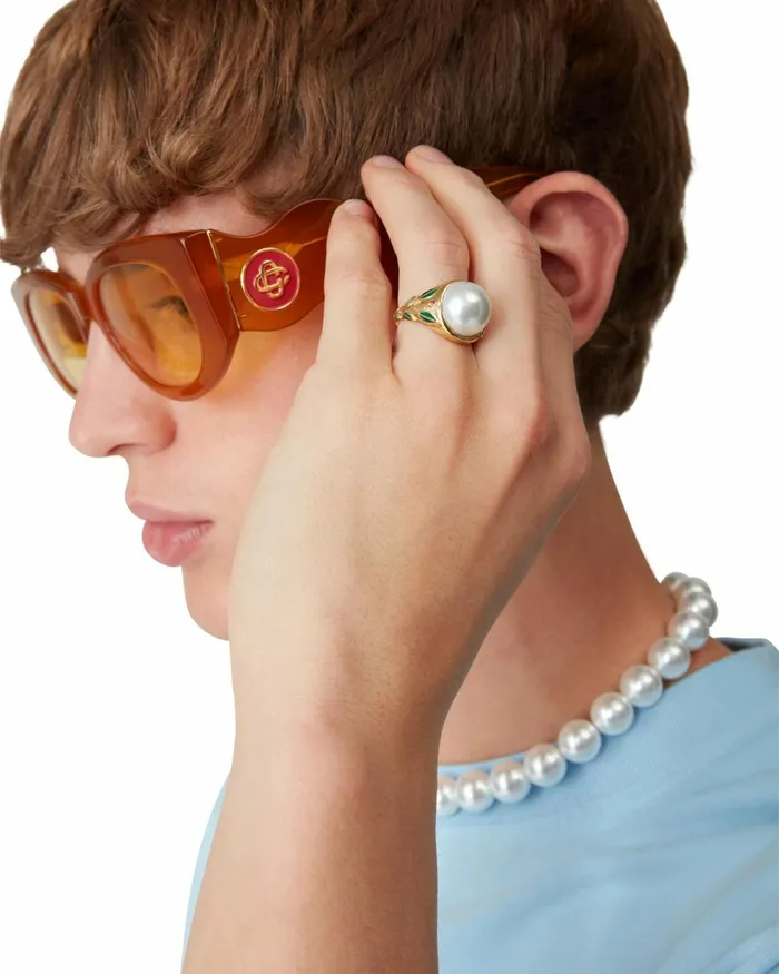 Casablanca Paris Jewellery Pearl Signet Ring 8211 MenWomen Casablanca Paris Jewellery Pearl Signet Ring 8211 MenWomen