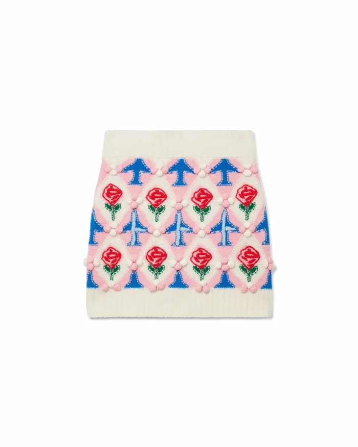 Casablanca Paris Knitwear Argyle Mini Skirt 8211 Women