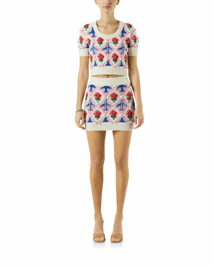 Casablanca Paris Knitwear Argyle Mini Skirt 8211 Women Casablanca Paris Knitwear Argyle Mini Skirt 8211 Women