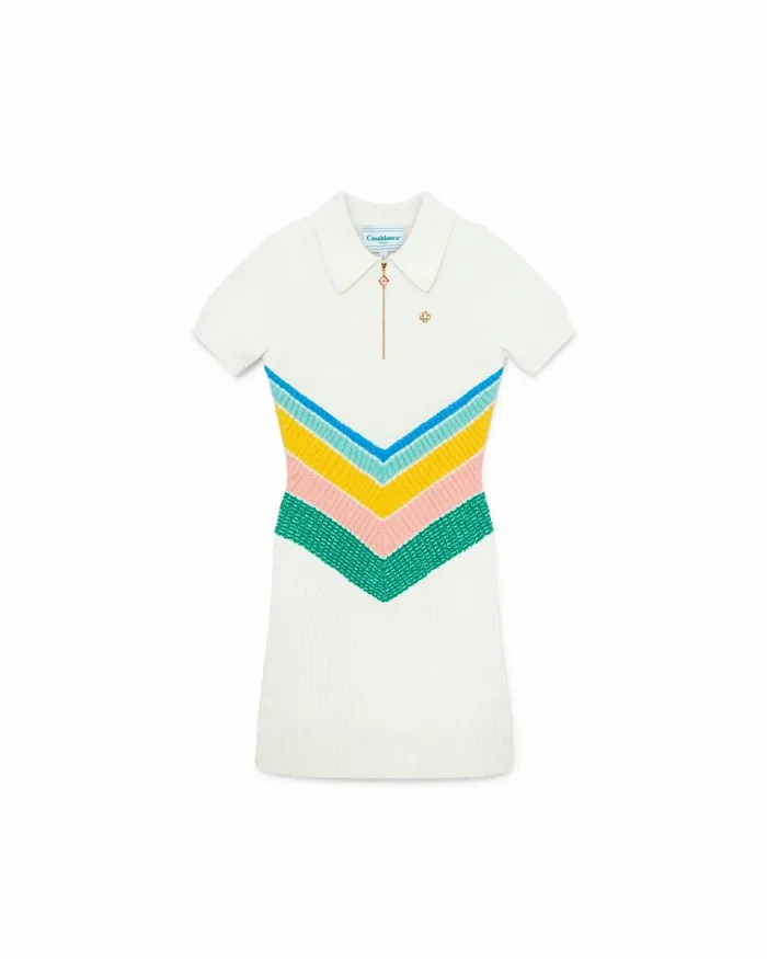 Casablanca Paris Knitwear Boucle Chevron Dress 8211 Women