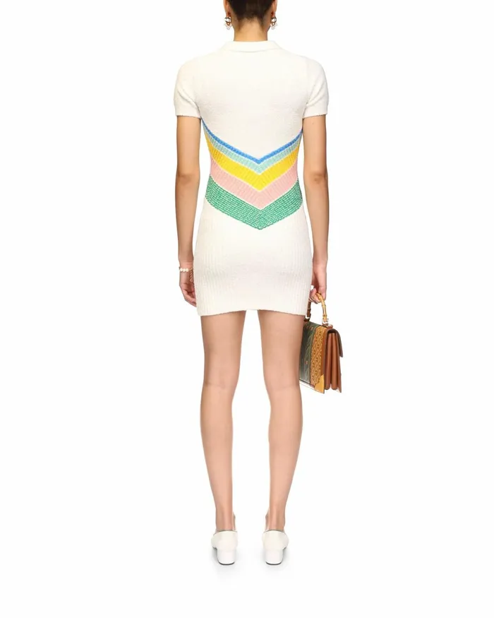Casablanca Paris Knitwear Boucle Chevron Dress 8211 Women