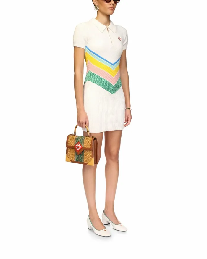 Casablanca Paris Knitwear Boucle Chevron Dress 8211 Women