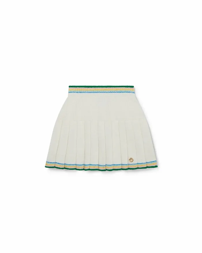 Casablanca Paris Knitwear Boucle Pleated Skirt 8211 Women