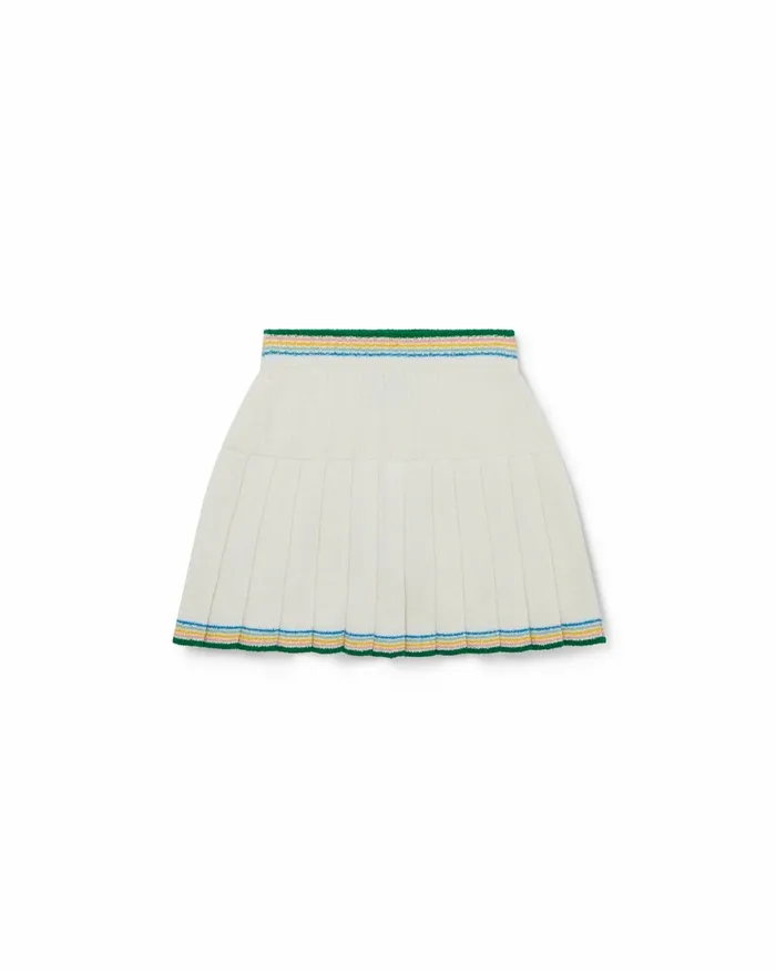 Casablanca Paris Knitwear Boucle Pleated Skirt 8211 Women