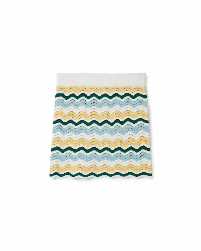 Casablanca Paris Knitwear Boucle Wave Skirt 8211 Women