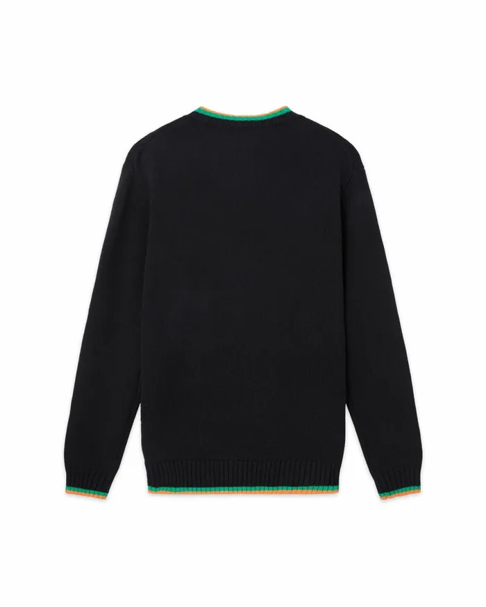 Casablanca Paris Knitwear Cactus Et Orange Intarsia Sweater 8211 Men Casablanca Paris Knitwear Cactus Et Orange Intarsia Sweater 8211 Men