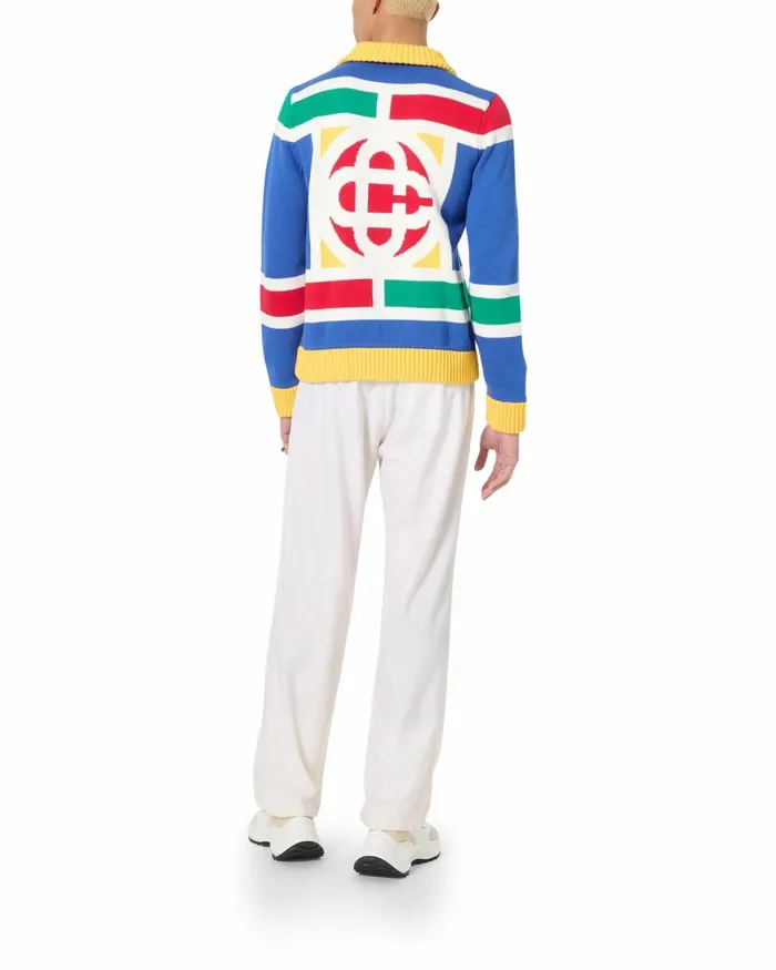 Casablanca Paris Knitwear Casa Court Knit Jacket 8211 Men Casablanca Paris Knitwear Casa Court Knit Jacket 8211 Men