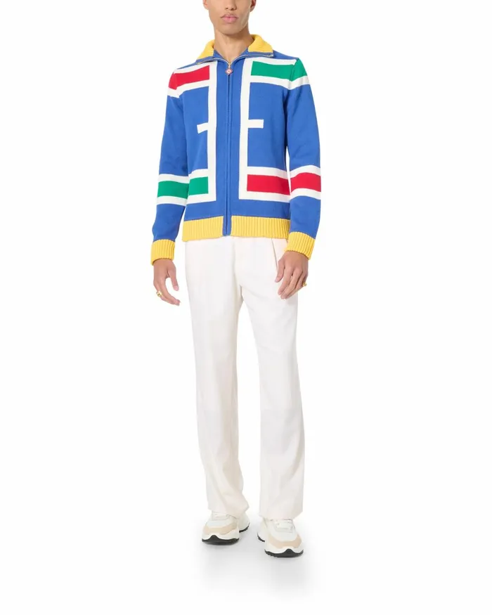 Casablanca Paris Knitwear Casa Court Knit Jacket 8211 Men Casablanca Paris Knitwear Casa Court Knit Jacket 8211 Men