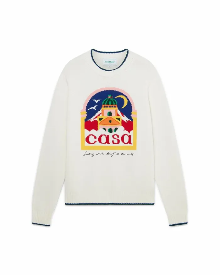 Casablanca Paris Knitwear Casa Intarsia Jumper 8211 Men