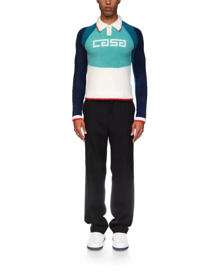 Casablanca Paris Knitwear Casa Sport Fluffy Polo Shirt 8211 Men Casablanca Paris Knitwear Casa Sport Fluffy Polo Shirt 8211 Men