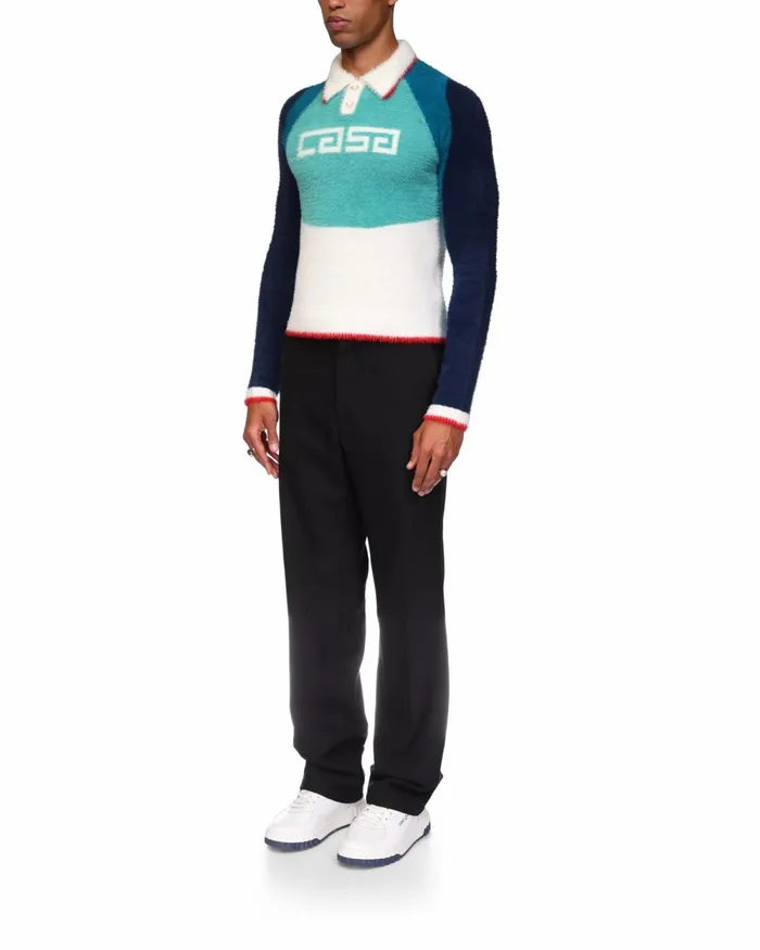 Casablanca Paris Knitwear Casa Sport Fluffy Polo Shirt 8211 Men Casablanca Paris Knitwear Casa Sport Fluffy Polo Shirt 8211 Men
