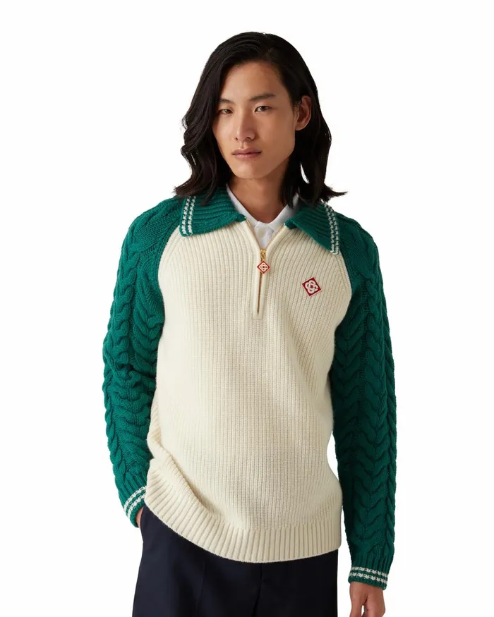 Casablanca Paris Knitwear Cashmere Cable Knit Jumper 8211 Men Casablanca Paris Knitwear Cashmere Cable Knit Jumper 8211 Men