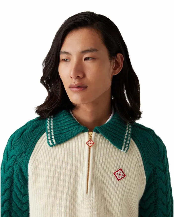 Casablanca Paris Knitwear Cashmere Cable Knit Jumper 8211 Men Casablanca Paris Knitwear Cashmere Cable Knit Jumper 8211 Men